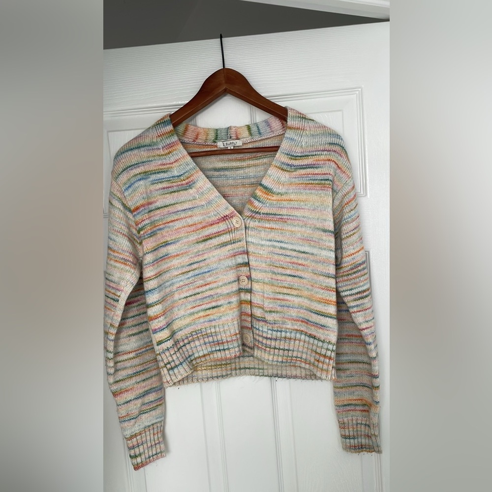 Rainbow knit cardigan Z Supply small